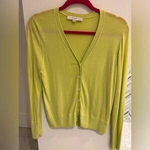 LOFT V-Neck Long Sleeve Cardigan, SZ M